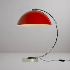 London Table Light bordlampe original BTC - Rød med blå/hvid stofledning