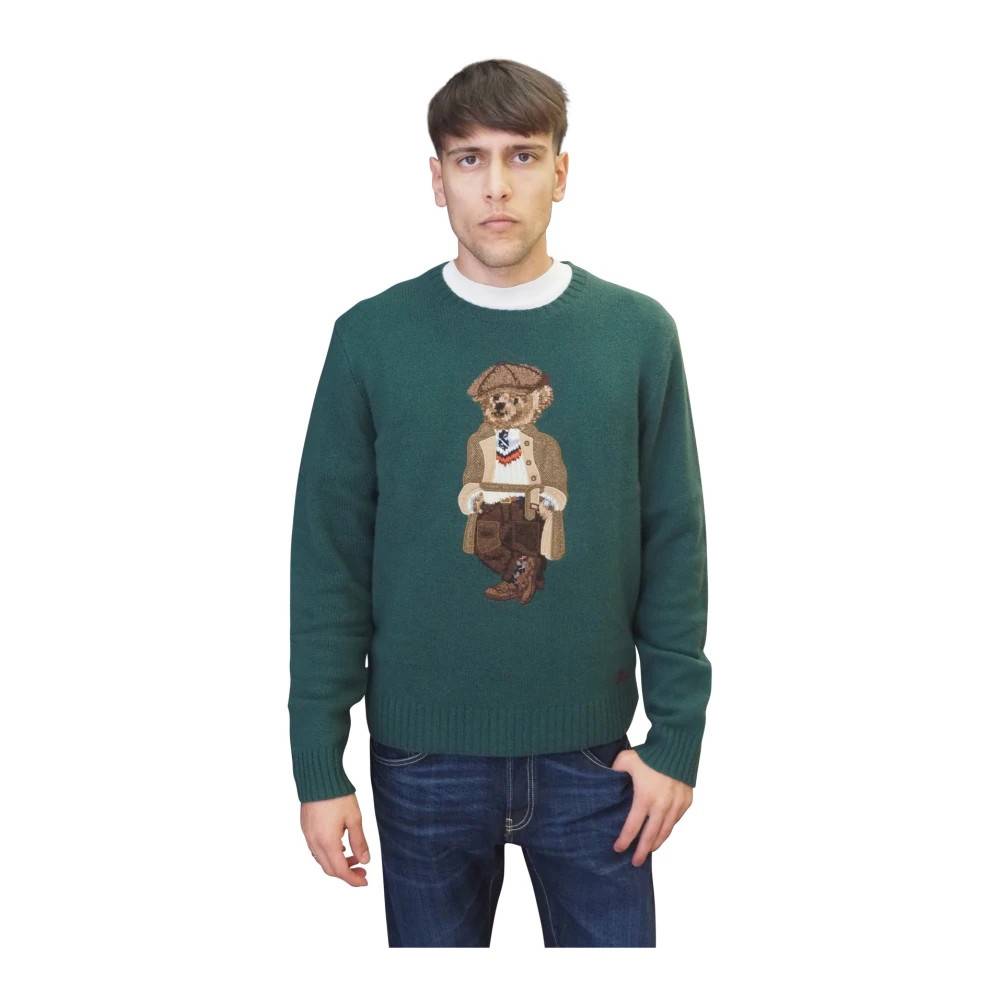 Ralph Lauren - Polo Bear Sweater Stickade Tröjor - Herr - L - Bomull