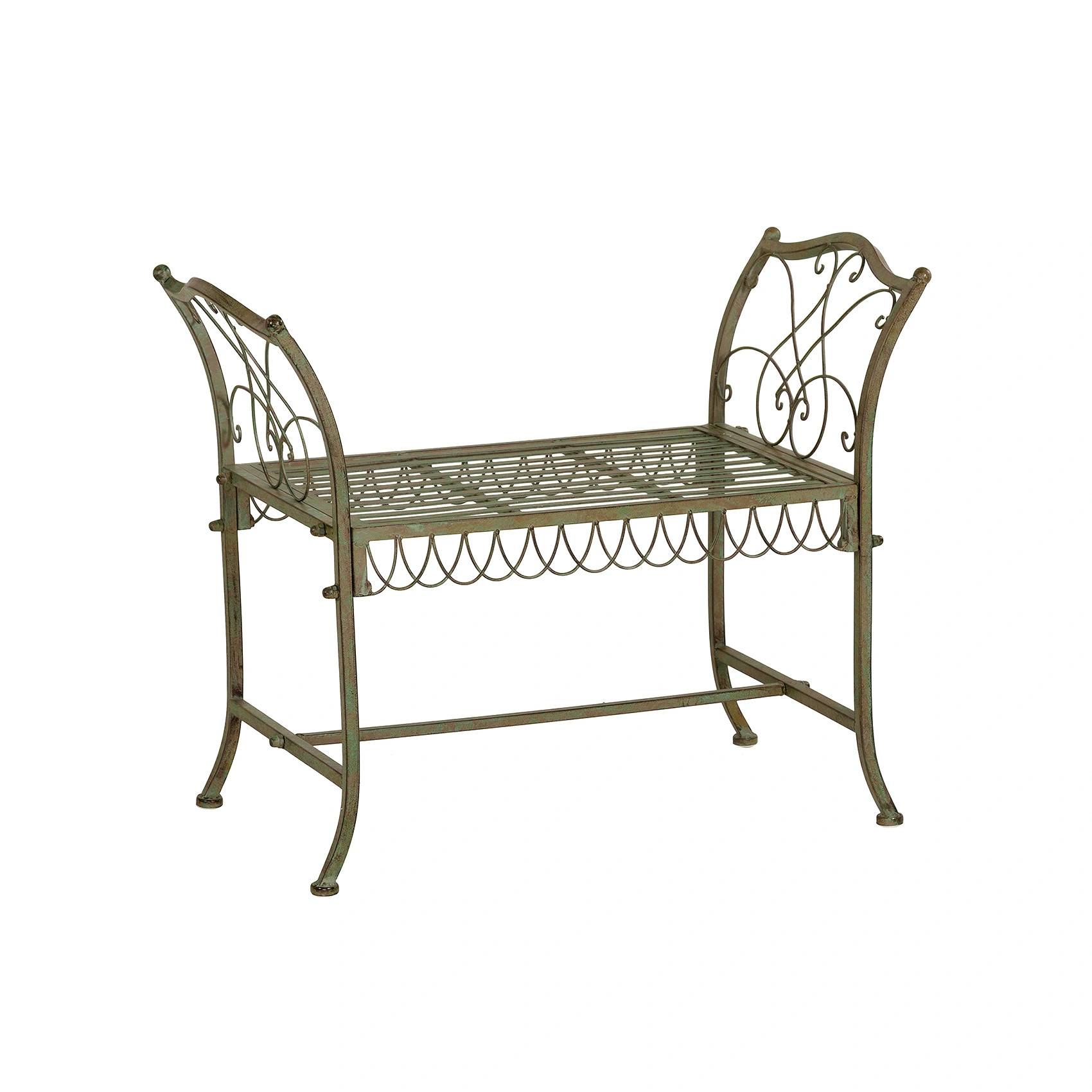 Kaprifol smidesbänk grön, 81 cm - Brun/Grön