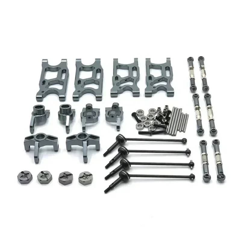 9PCS for LC Racing 1/14 WLtoys 144001 1/12 124016-17-18-19 RC Car Upgrade Parts Tie Rod, Steering Cup, Swing Arm