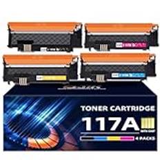 117A toner/kompatibel med HP 117A tonerset/för Color Laser MFP 178nwg 179fwg 150nw 178nw 179fnw tonerkassett/W2070A W2071A W2072A W2073A/117A svart cyan gul magenta