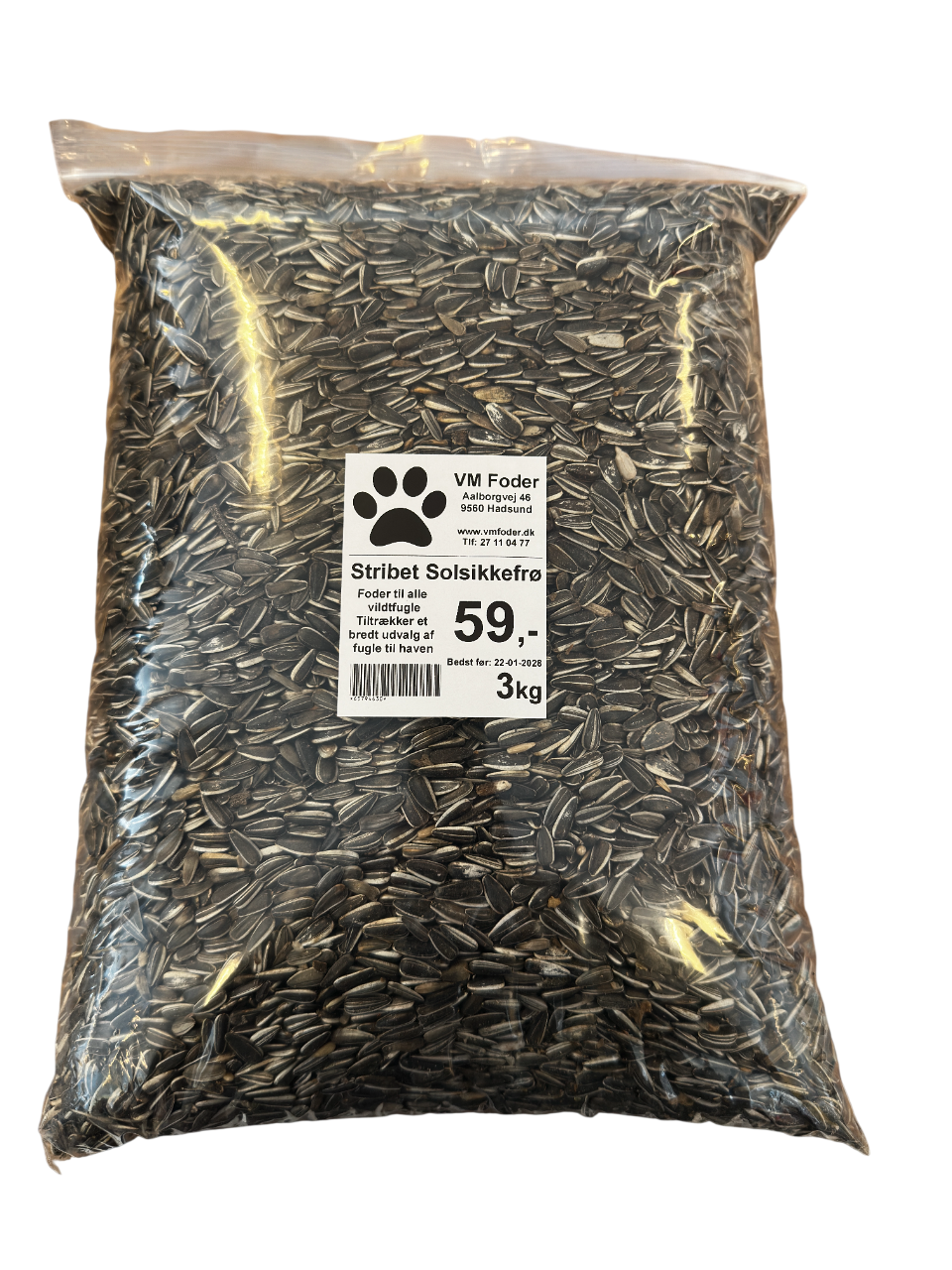 Stribet Solsikke 3 kg