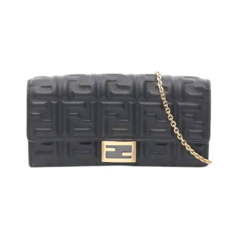 Fendi Vintage Pre-owned Baguette Læder Skuldertaske - Vintage - Dame - Sort - ONE SIZE - Uld