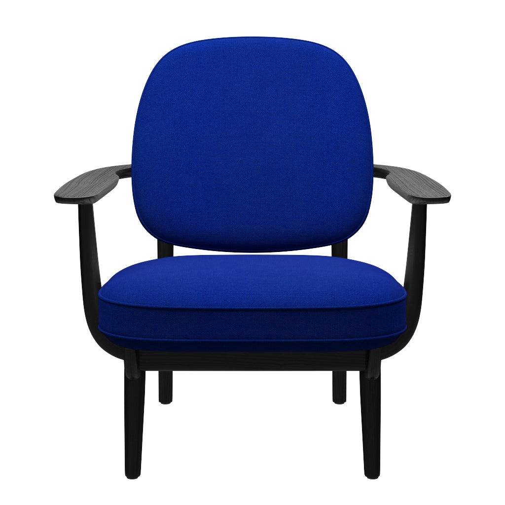 Fred Lænestol, sortfarvet ask fra Fritz Hansen Hallingdal - 750 Blue - Jacobsen Plus