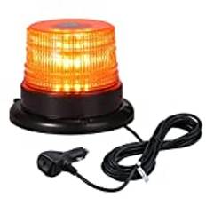 EYPINS 40 LED-roterande fyr, 40W bilvarningslampa, roterande fyr orange, magnetvarningslampa blinkande ljus strobe-lampa IP67 för 12V / 24V lastbil, bil, lastbil, traktor