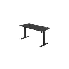 Justerbart skrivebord sort stål 70x140 cm