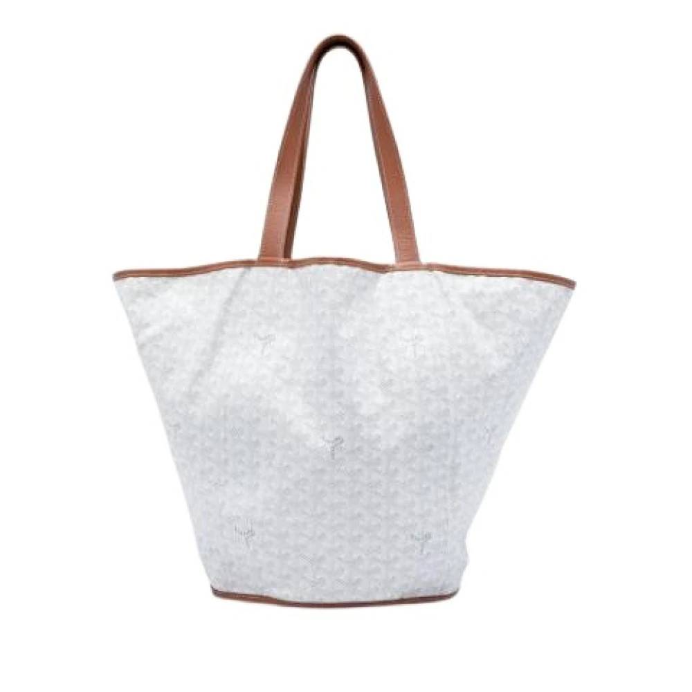 Goyard Vintage Pre-owned Belharra Tote - Vintage - Dame - Hvid - ONE SIZE - Læder