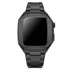 Apple Watch 10 42mm, 9/8/7 41mm, SE/6/5/4 40mm, etc. Klockarmbandmed Skal -Svart