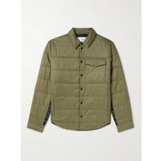 Aztech Mountain - Loge Peak Padded Quilted Nylon and Checked Brushed Cotton-Flannel Ski Shirt - Men - Green - M