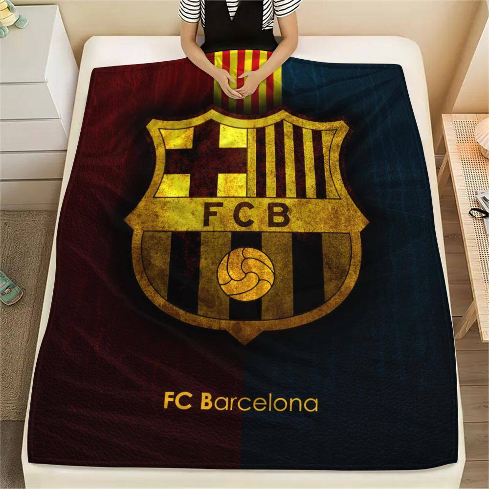 FC Barcelona Tryckt Flanellduk, Högkvalitativ Bekväm för Alla Årstider, Heminredning, Värme och Komfort