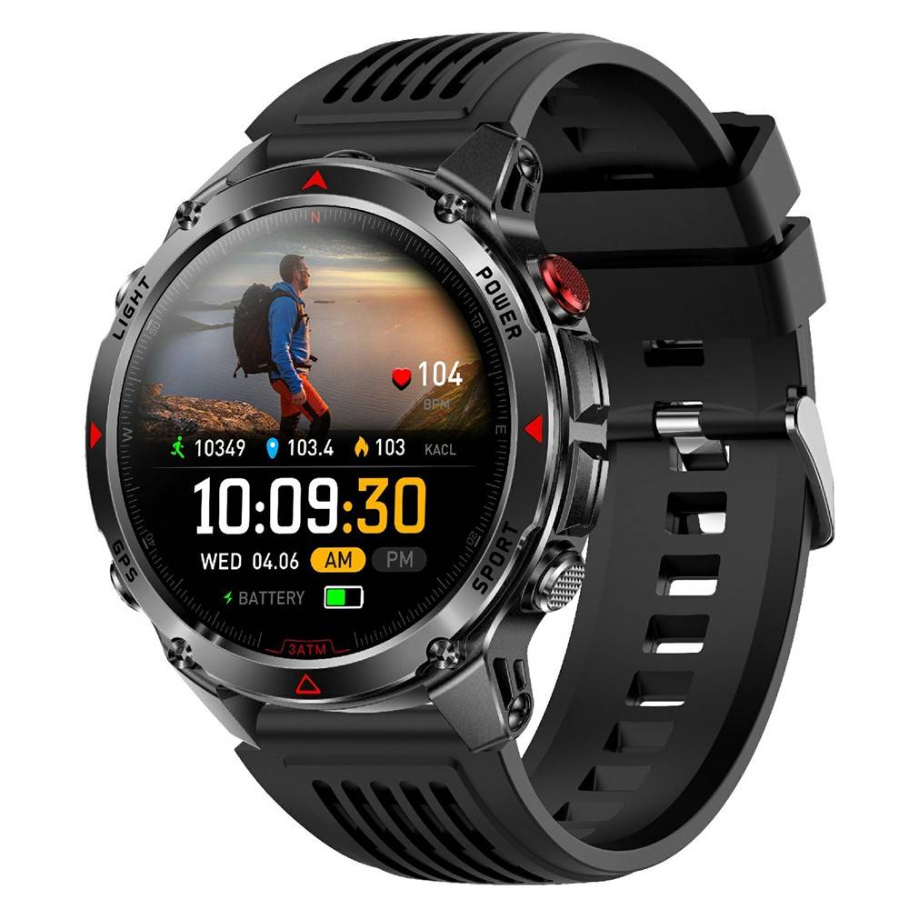 Smartwatch - Vattentät 30 m - Svenska - puls/blodtryck - Bluetooth - Svart