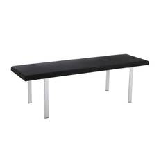 Repeat bänk (140 cm, Svart, Tyg Lido)