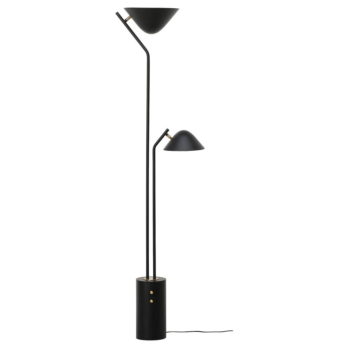 TRÅDNATE golvlampa uppljus/läslampa, svart, 180 cm