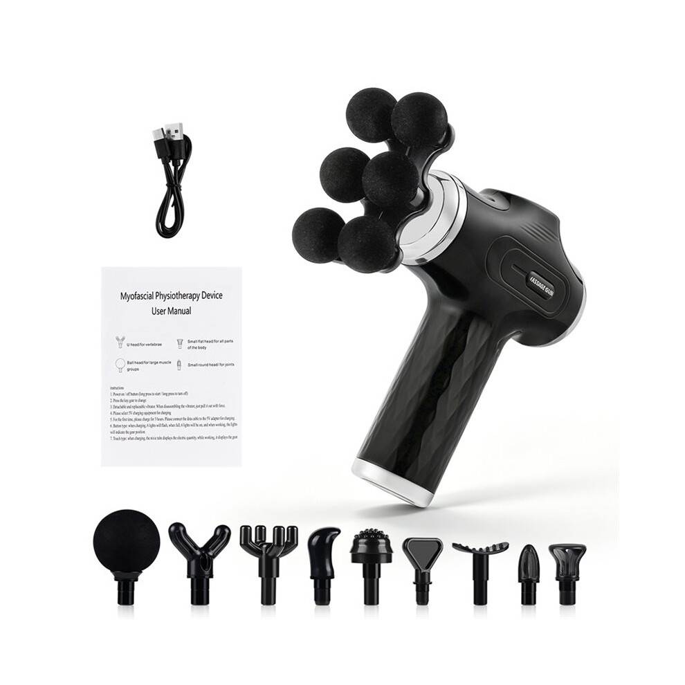High Power Fascia Massage Gun Replacement Massage Heads High Frequency Vibration Full Body Muscle Relax Accessories