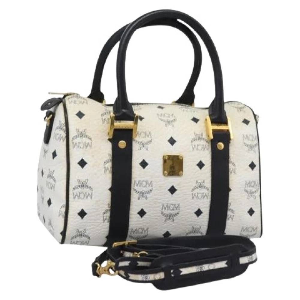 MCM Pre-owned Pre-owned Håndtaske - Vintage - Dame - Hvid - ONE SIZE - Uld