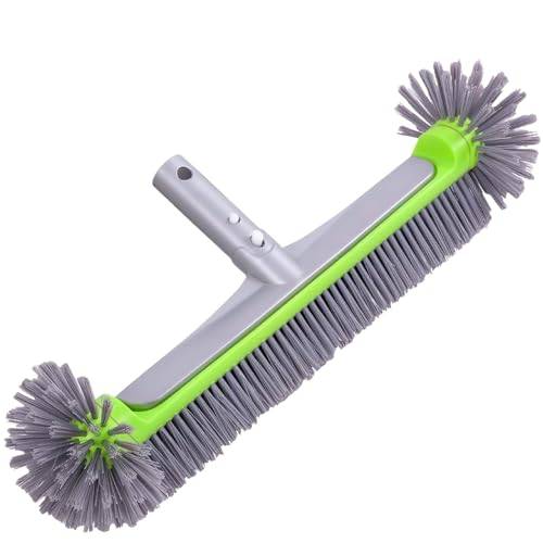 Poolbürste für Folienpool 17,5″, 45cm Pool Bürste, Poolbesen, Poolbürste für Folienpool, Poolbürsten,Pool Reinigungsbürste für Schwimmbad Bürste Pool, EZ Clip Aluminiumgriff, Nicht mit Teleskopstange