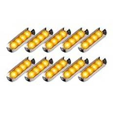 Tynmoel 10X Amber LED Trailer Truck Sidomarkeringsljus 4LED Clearance RV 12V-24V