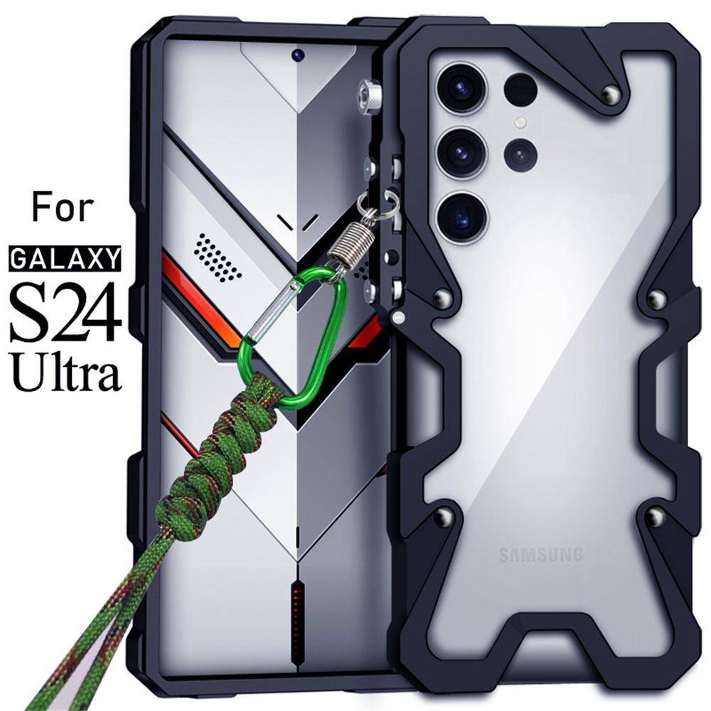 Stötsäker Metallstötfångare Fodral För Samsung Galaxy S22 S23 Ultra S20 S21 S22 S23 FE S24 Plus Note 20 S24 Ultra Fodral Aluminiumskydd