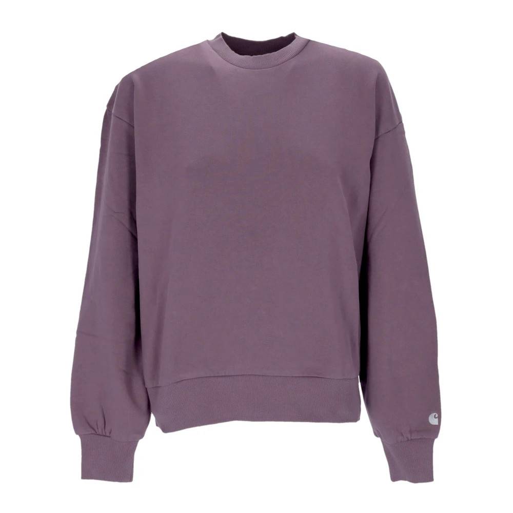 Carhartt Wip, Sweatshirts , Dame, Lilla, L, Bomuld, Letvægts Crewneck Sweatshirt Misty Thistle