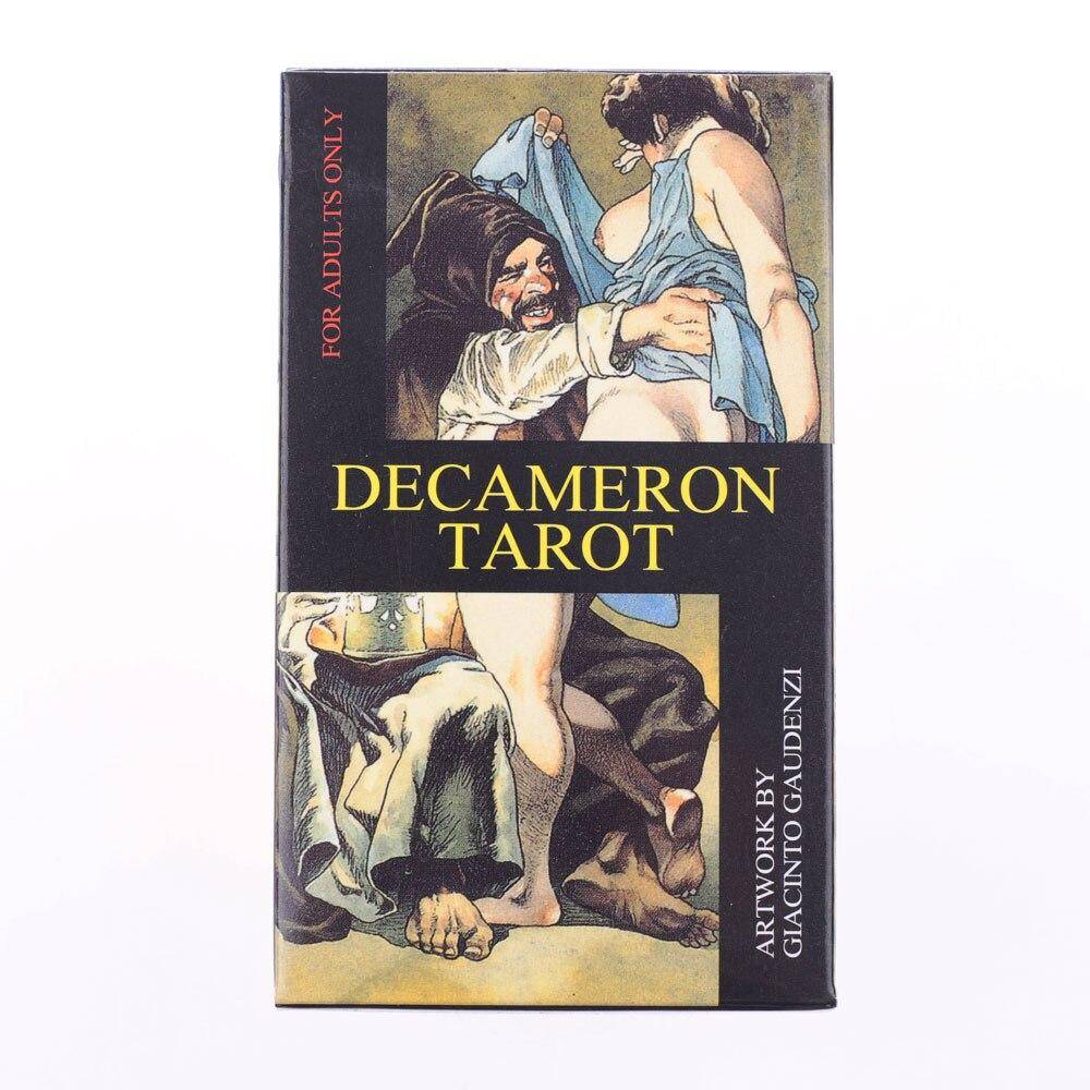Decameron Tarot Cards Fullständiga engelska klassiska brädspel Fantasifullt Oracle Divination Fat Game black