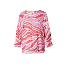 Fransa Bluse 'ZENA'  pink / melon / hvid - XS