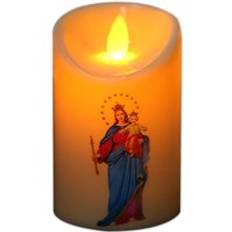 Jesus christ candles lampa led värmeljus romantisk pelarljus flamfritt elektroniskt ljus batteridrivet - 5