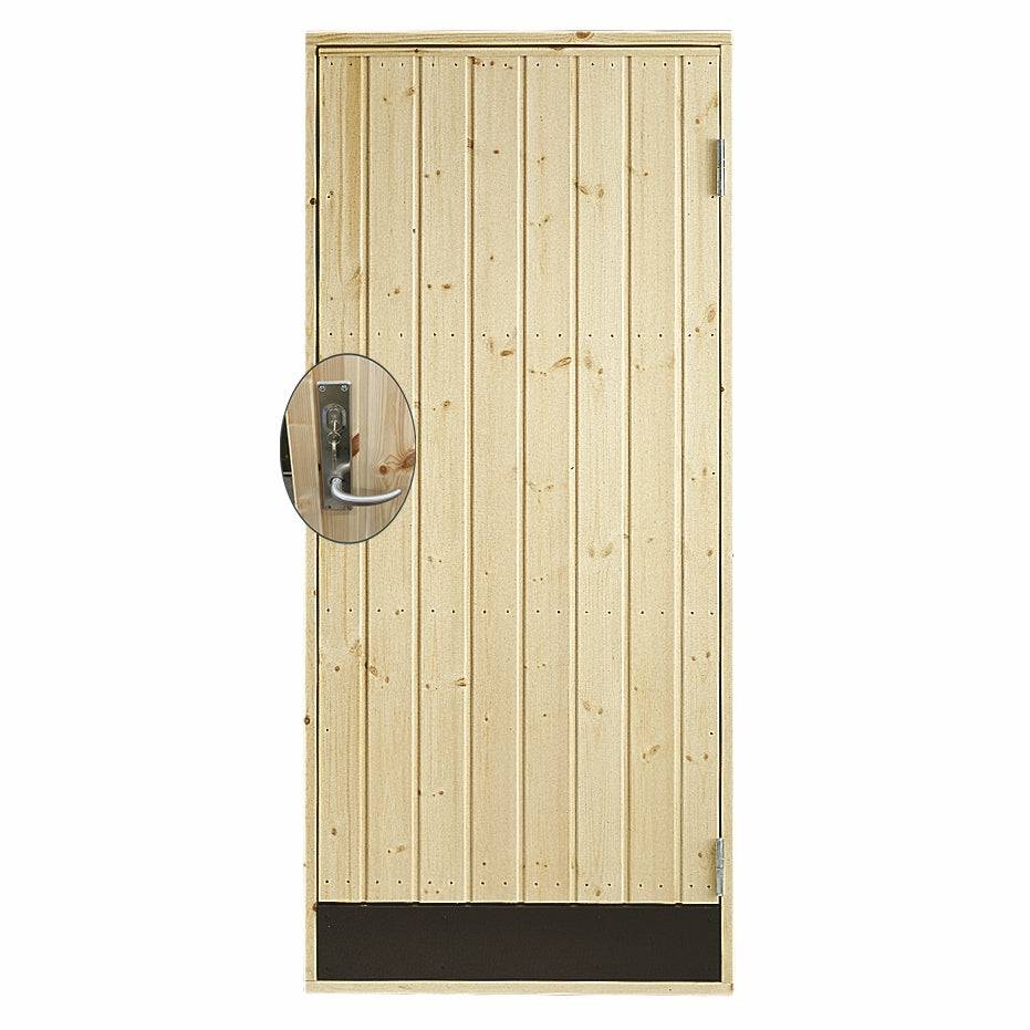 Udhusdør panel inkl. karm/montagesæt - HU - 88,6 × 197,8 cm.