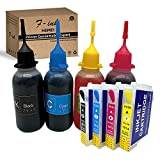 18XL påfyllningsbart bläck och ersättning för 4 x 50 ml flaskbläck för Epson 18XL, arbeta med XP-415 XP-215 XP-225 XP-225 XP-322 XP-325 XP-325 XP-413 XP-413 XP-415 XP422 XP422 XP420 XP-425 skrivare