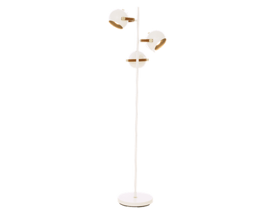 BOW golvlampa 3-arm Vit / Brun / Silver