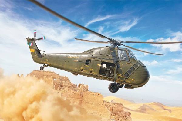 Byggsats Radiostyrd helikopter, H-34A "Pirate"/Uh-34D, 1:48, Italeri, IT2776