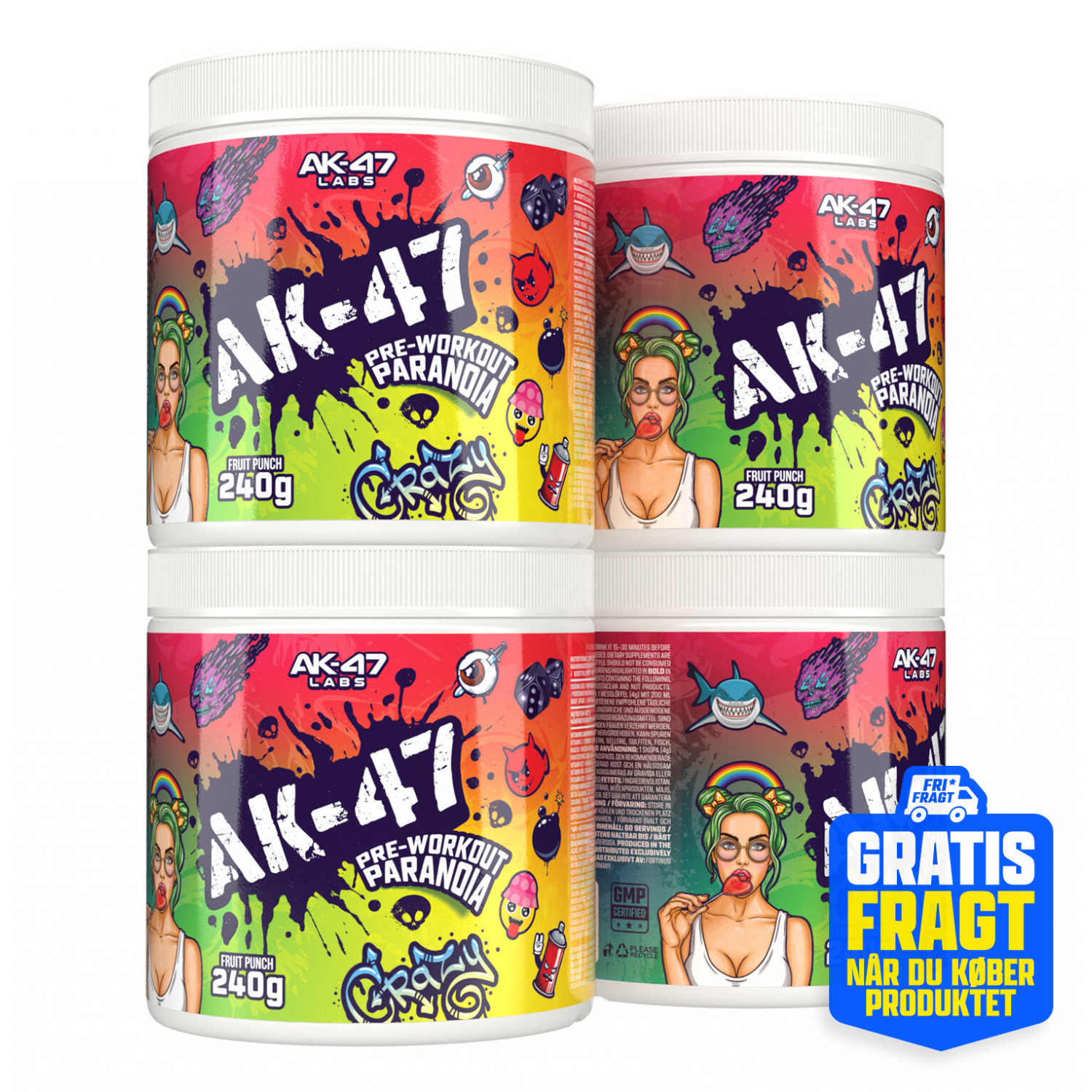 AĶ-47 pre-workout (4 x 120 portioner)