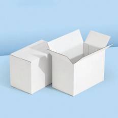 10 st Vit/Rosa/Svart wellpapp Postlådor, Allmän fraktförpackning - Vitt (Multi-size)