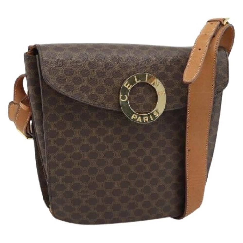 Celine Vintage - Pre-owned Vintage Macadam Canvas Shoulder Bag Vintage - Dam - ONE Size - Läder