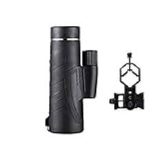 10x42 Monocular Telescope High Power HD Monocular Telescope Compact with BAK4 Prism FMC Lens ED Glass Monocular with Smartphone Adapter for Adults Kids Bird Watching