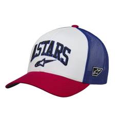 Dunker Trucker Hat White/Red/Navy - Alpinestars (One Size 55-60 cm)