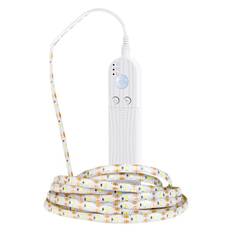 (Varmt Hvidt, 3M x 1Pakke) LED Under Skab Belysning Bevægelsessensor, 10Ft Fire Tilstande Seng Trapper Garderobe Lampe Tape, Vandafvisende 5V USB