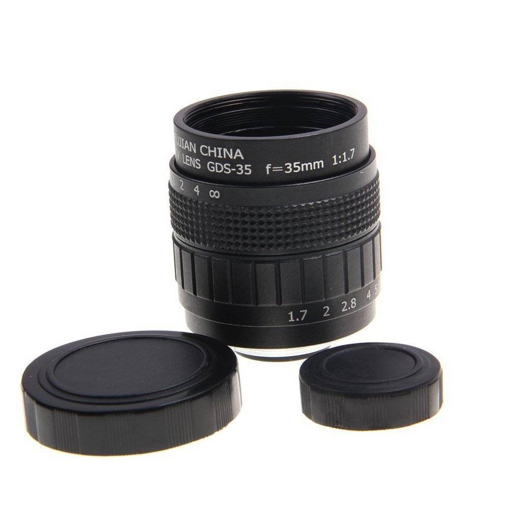 35mm f1.7 cctv tv filmlins+c-fäste+makroring för sony e mount nex -5t nex -f3 nex -6 nex -7 nex -5r a6300 a6100 a6500 a5100