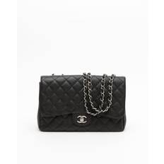 Chanel Classic Jumbo Caviar Single Flap Bag - Black - 19x30x9 cm