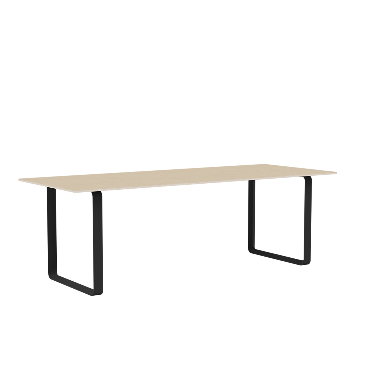 70/70 Bord fra Muuto 225 x 90 cm / Oak Veneer Plywood Anthracite Black - Jacobsen Plus