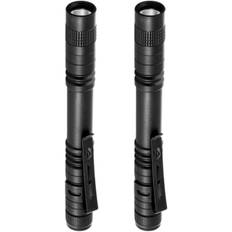 Mini LED-ficklampa, 2-pack arbetsficklampa, 200 lumen pennficklampa, bärbar vattentät ficklampa för gör-det-själv, arbete och nödbelysning, 2*AAA-batterier