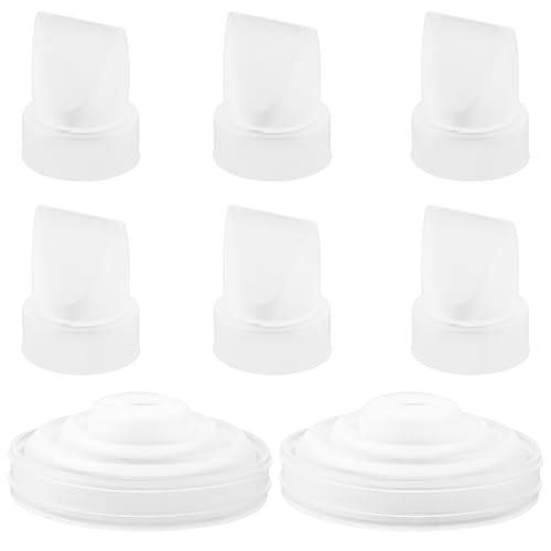 6st Andnäbbsventil och 2st Silikonmembran Kompatibel med Momcozy m5, Ersättningsdelar för Bröstpump av Silikon Tillbehör Amningstillbehör för Momcozy M5 Bröstpump