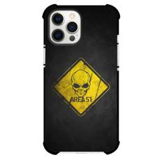 Area 51 For iPhone Samsung Galaxy Pixel OnePlus Vivo Xiaomi Asus Sony Motorola Nokia - Alien Head Yellow Sign Post