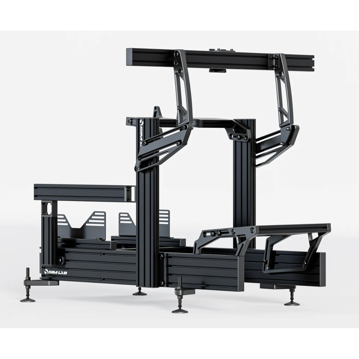 Sim-Lab P1X Ultimate Sim Racing Cockpit med singel monitorstativ - Podium Base (Fanatec DD)