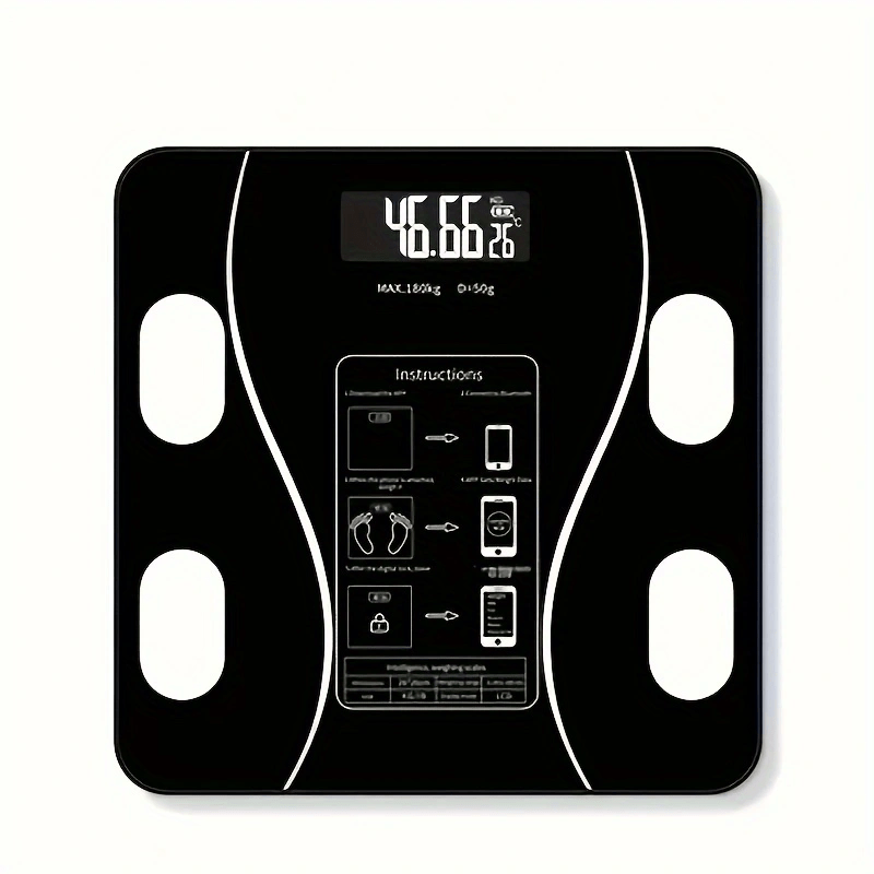 TEMU 1pc Eramong Smart Bathroom Scale With Lcd Display & Wireless - Wireless Body Weight Scale Suitable For Home, Bathroom, Outdoor Use - Precision Digital Scale With App- (no )