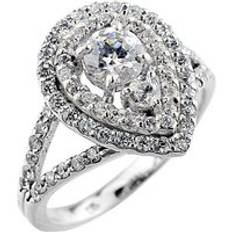 Diamond Engagement Ring in 9ct White Gold - white gold