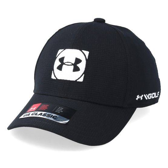 Under Armour - Svart flexfit Keps - Kids Official Tour Cap 3.0 Black Stretch Fit @ Hatstore
