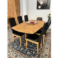 HSM Spisebord i Eg + 4 Capri Stole  Komplet Sæt