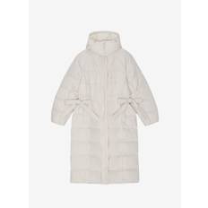 Ganni Tech Seersucker Puffer Coat Tofu