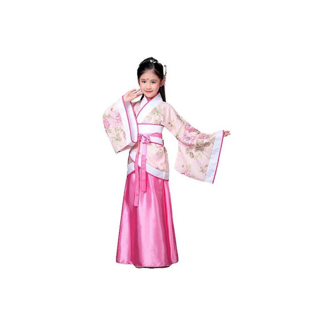 (130, Pink) Ancient Costumes,Traditional Chinese Hanfu Suit,Fairy Cosplay Chinese Hanfu Costumes