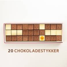 Personlig besked i chokolade - 20 Chokoladestykker